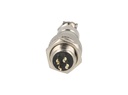 TP-GX12-4P — CONECTORES (PAR GX12 4 PIN MACHO/HEMBRAPARA PANEL Y EXTENSION 5A/125VCA, 12mm