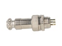 TP-GX12-4P — CONECTORES (PAR GX12 4 PIN MACHO/HEMBRAPARA PANEL Y EXTENSION 5A/125VCA, 12mm