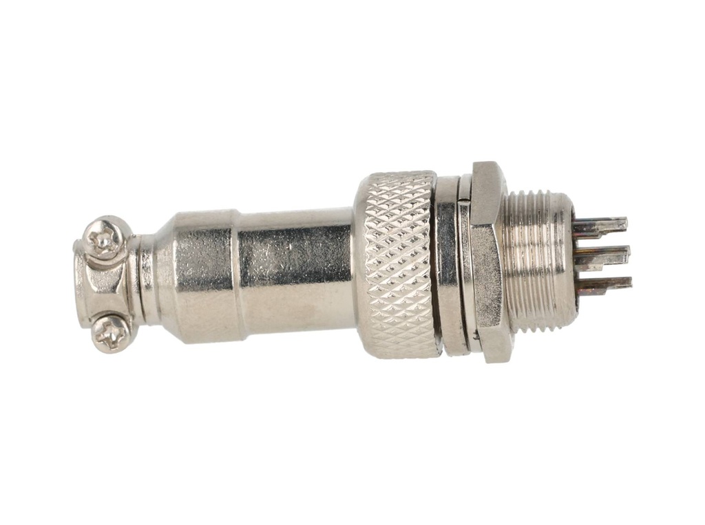 TP-GX12-6P — CONECTORES (PAR GX12 6PIN MACHO/HEMBRAPARA PANEL Y EXTENSION 4A/125VCA, 12mm