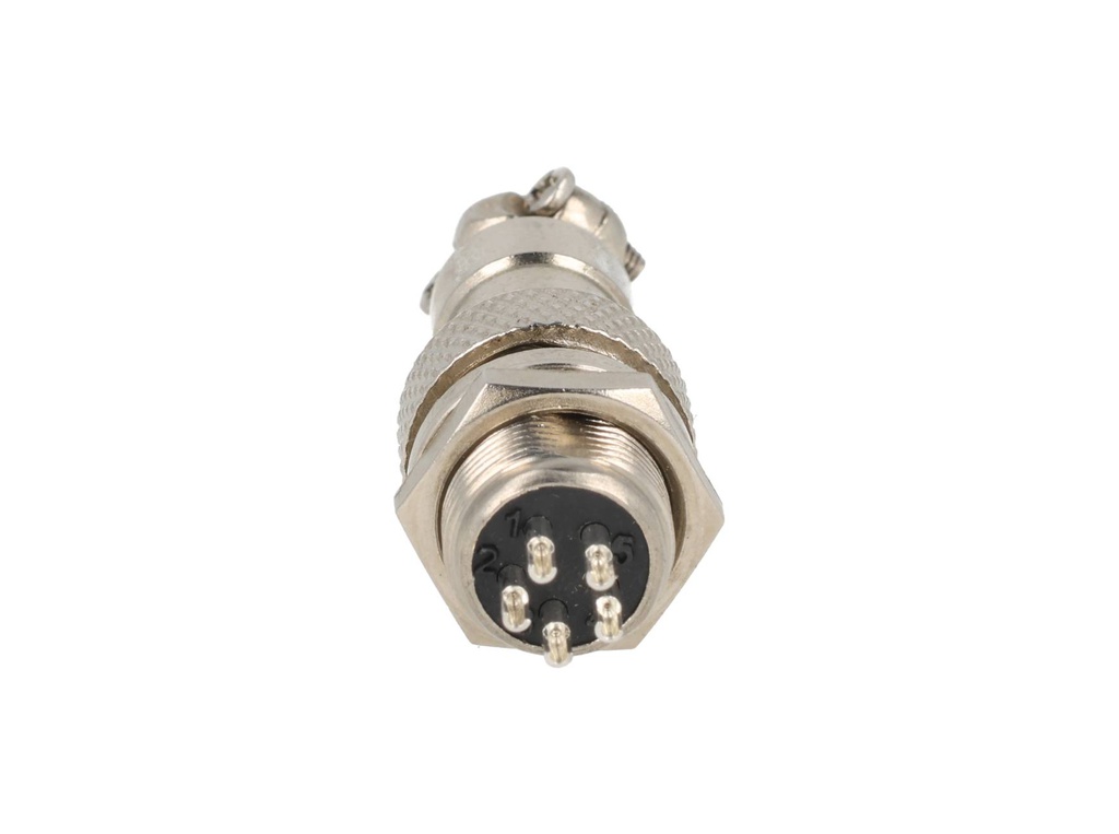 TP-GX12-5P — CONECTORES (PAR GX12 5 PIN MACHO/HEMBRAPARA PANEL Y EXTENSION 5A/125VCA, 12mm