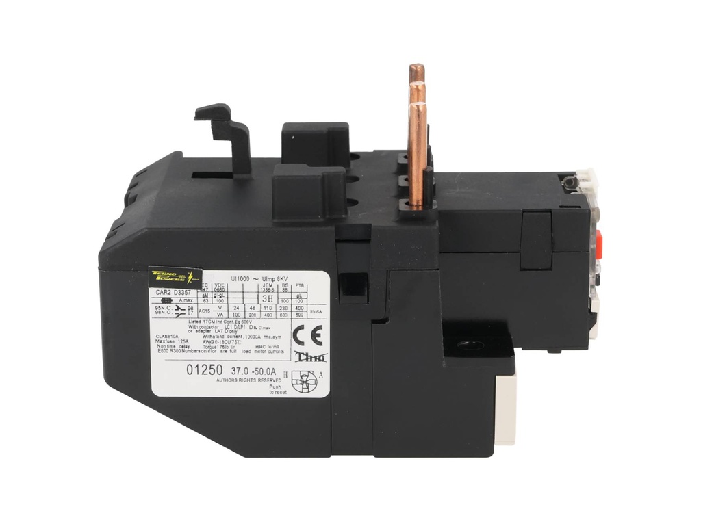 CAR2-D33-50A — RELE. TERMICO PARA LC1, 37-50A. (TRABAJOLIVIANO) 