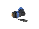 TP-SP28-AP16P — CONECTORES PANEL/ANGULO (PAR) 16PIN, IMPPERMEABLES, IP68, 5A/250VCA DIAMETRO DE BARRENO 28mm, PIN COBRE CHAPEADO EN DORADO/PLATEADO