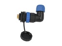 TP-SP20-AP12P — CONECTORES PANEL/ANGULO (PAR) 12PIN, IMPERMEABLES, IP68, 5A/250VCA, DIAMETRO DE BARRENO 20mm, PIN COBRE CHAPEADO EN DORADO/PLATEADO