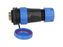 TP-SP28-SP16P — CONECTORES PANEL/RECTO (PAR) 16PIN, IMPERMEABLES IP68, 5A/250VCA, DIAMETRO DE BARRENO 28mm