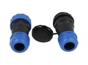 TP-SP28-S22P — CONECTORES EXTENSION/RECTO (PAR) 22PIN, IMPERMEABLES IP68, 5A/250VCA, DIAMETRO DE BARRENO 28mm, PIN COBRE CHAPEADO EN DORADO/PLATEADO