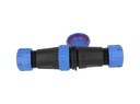 TP-SP28-S16P — CONECTORES EXTENSION/RECTO (PAR) 16PIN, IMPERMEABLES IP68, 5A/250VCA, DIAMETRO DE BARRENO 28mm, PIN COBRE CHAPEADO EN DORADO/PLATEADO