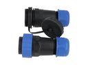 TP-SP28-S24P — CONECTORES EXTENSION/RECTO (PAR) 24PIN, IMPERMEABLES IP68, 5A/250VCA, DIAMETRO DE BARRENO 28mm, PIN COBRE CHAPEADO EN DORADO/PLATEADO