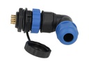 TP-SP20-AP7P — CONECTORES PANEL/ANGULO (PAR) 7PIN, IMPERMEABLES, IP68, 10A/250VCA, DIAMETRO DE BARRENO 20mm, PIN COBRE CHAPEADO EN DORADO/PLATEADO
