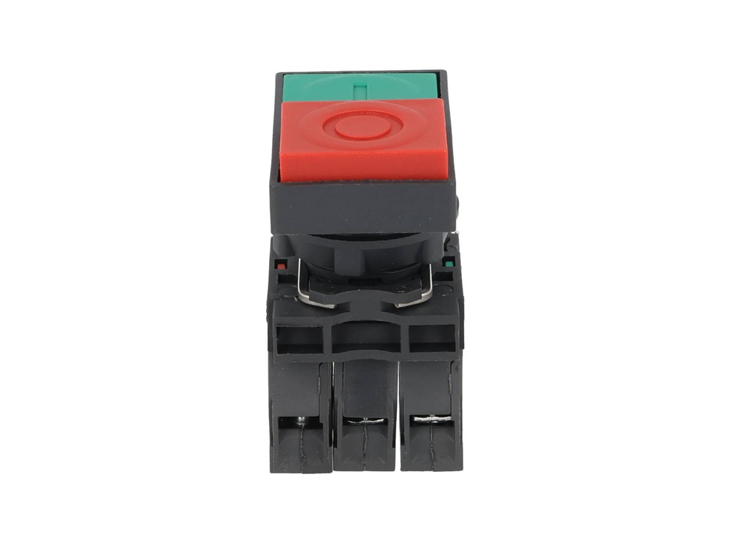TP-XB5-DLGR — BOTON PULSADOR PLASTICO DOBLE CON LED 22mm1NA+1NC VERDE/ROJO 220/240VCA *NO SON A PRUEBA DE EXPLOSION*