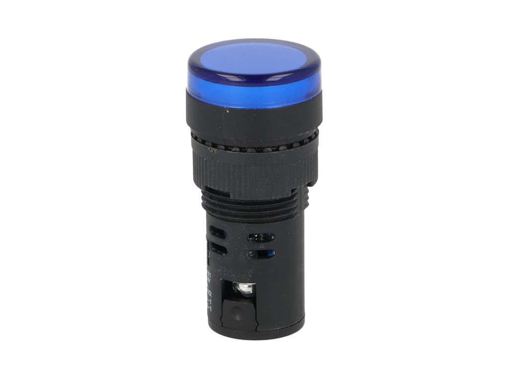 TP-LI16-B24 — LAMPARA PILOTO TIPO LED 24VDCON AC ø 16mmCOLOR AZUL *NO SON A PRUEBA DE EXPLOSION*