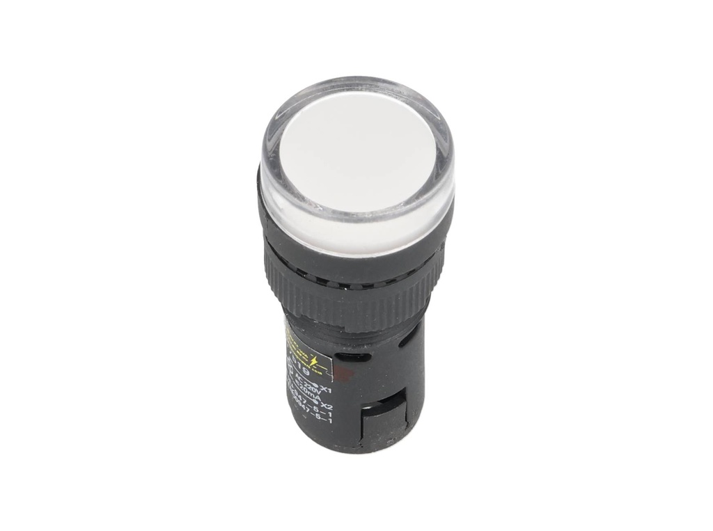 TP-LI16-W24 — LAMPARA PILOTO TIPO LED 24VDCON AC ø16mm, COLOR BLANCO *NO SON A PRUEBA DE EXPLOSION*