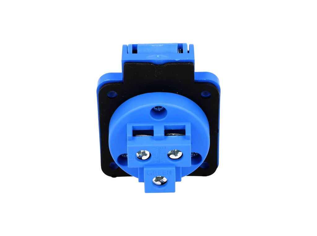 AL12505 — TOMA CORRIENTE COLOR AZUL MONTAJE PANEL