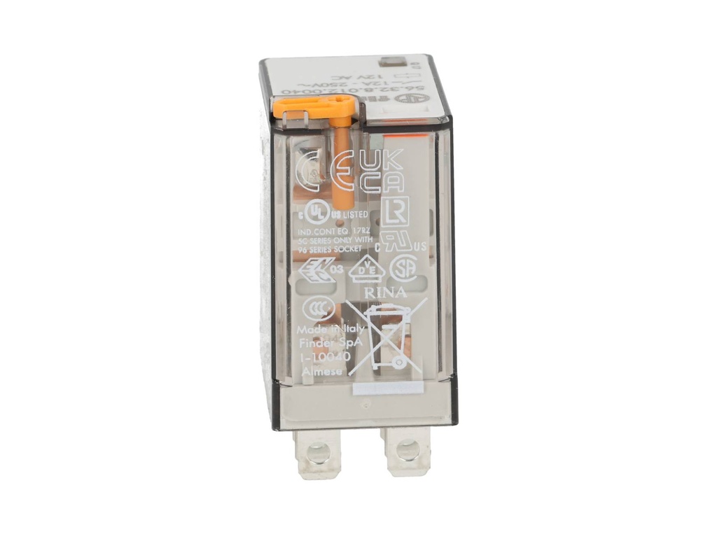 563280120040 — RELE FASTON 12VCA 2P2T 12AMP.