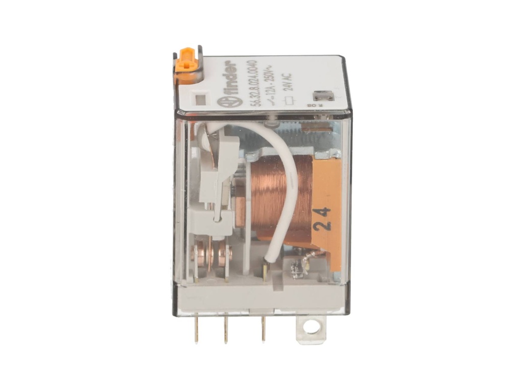 563280240040 — RELE FASTON 24VCA 2P2T 12AMP.