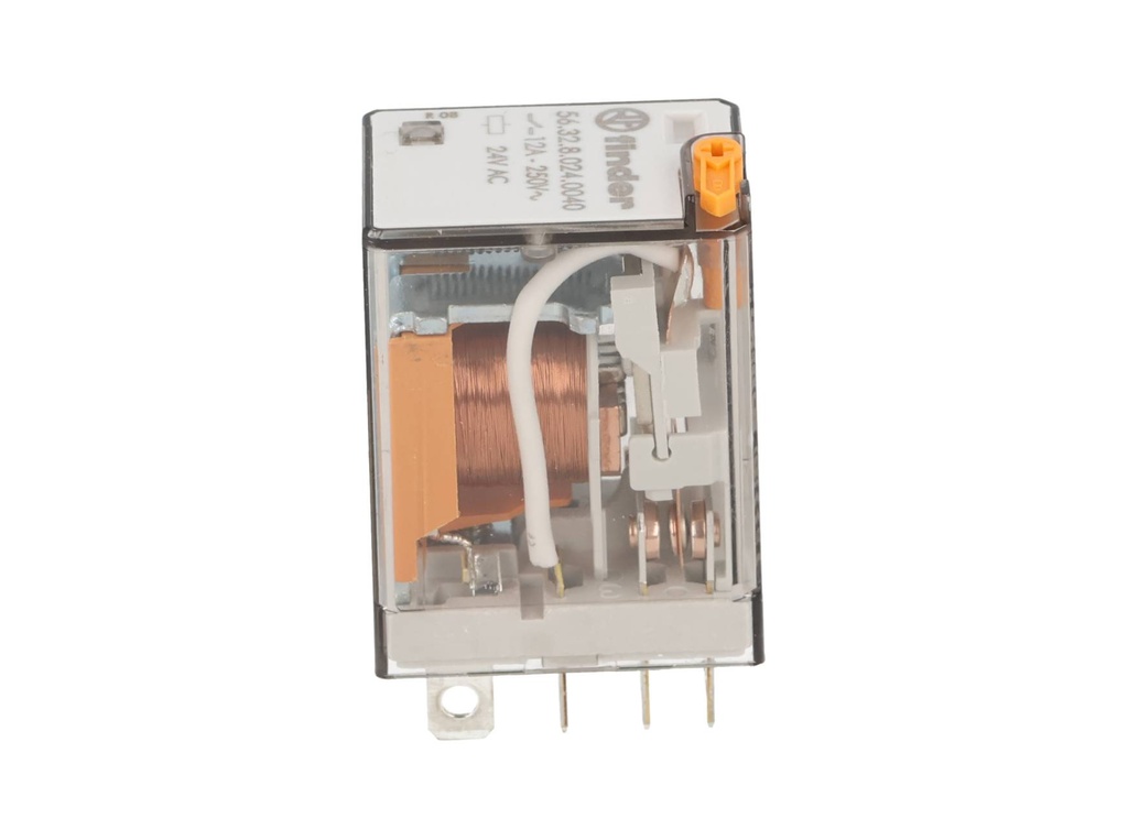 563280240040 — RELE FASTON 24VCA 2P2T 12AMP.