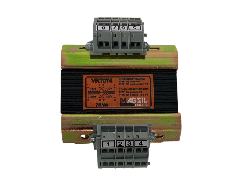 VRT0075 — TRANSFORMADOR MONOFASICO CONTROL 75VA