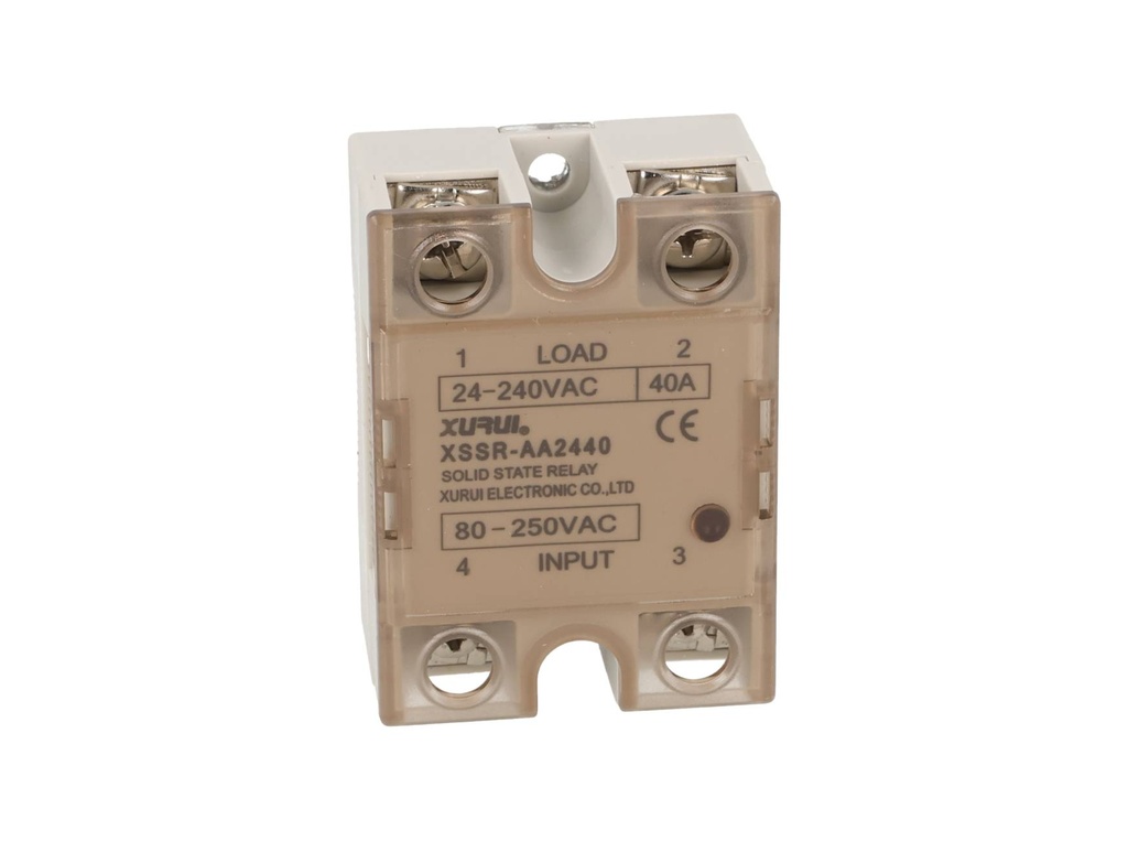 KSI240A40-L — RELEVADOR ESTADO SOLIDO 40A 240VCA VCONTADOR 110VCAPARA CARGAS RESISTIVAS CON LED INDICADOR