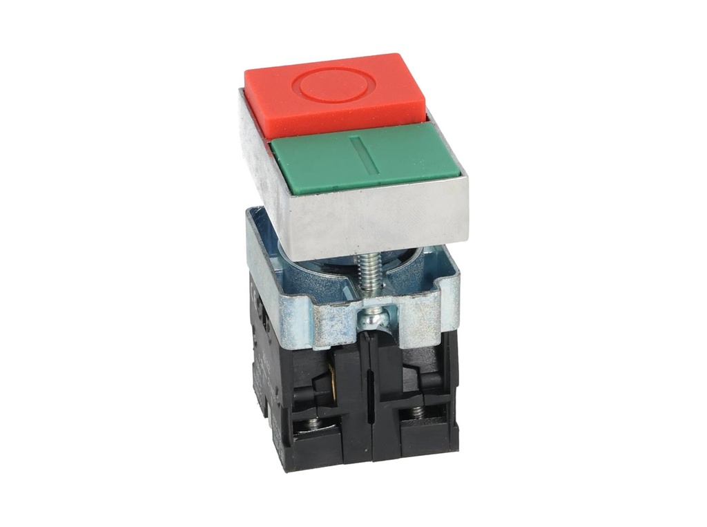 TP-P22D-RG — PULSADOR DOBLE VERDE/ROJO 22mm CON CONTACTOS, 1NA 1NC 22mm *NO SON A PRUEBA DE EXPLOSION*