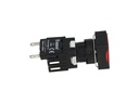 D100DDK — BOTON PULSADOR 16mm, NO ILUMINADO ROJO, RASANTE MOMENTANEO RECTANGULAR INCLUYE 1CON NA (MAXIMO 2 CONTACTOS) 