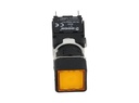 D100KDS — BOTON PULSADOR 16mm, NO ILUMINADO AMARILLO, RASANTE MOMENTANEO CUADRADO, INCLUYE 1 CON NA (MAXIMO 2 CONTACTOS) 