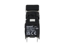 D100KDB — BOTON PULSADOR 16mm, NO ILUMINADO BLANCORASANTE MOMENTANEO CUADRADO, INCLUYE 1CON NA (MAXIMO 2 CONTACTOS) 