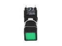 D100KDY — BOTON PULSADOR 16mm, NO ILUMINADO VERDE, RASANTE MOMENTANEO CUADRADO, INCLUYE 1CON NA (MAXIMO 2 CONTACTOS) 