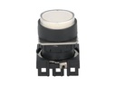S16PR-E1W — BOTON PULSADOR BLANCO 16mm, MOMENTANEO, NO ILUMINADO, RESTADO NDO SALIENTE