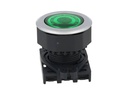S3PF-P3G — BOTON PULSADOR RASANTE LED VERDE 30MM