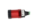 503-R024 — FAROLA ROTATIVA LED ROJO 50mm 24VCA/CD CON BUZZER 80DB BARRENO BASE 22mm