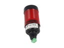 503-R024 — FAROLA ROTATIVA LED ROJO 50mm 24VCA/CD CON BUZZER 80DB BARRENO BASE 22mm