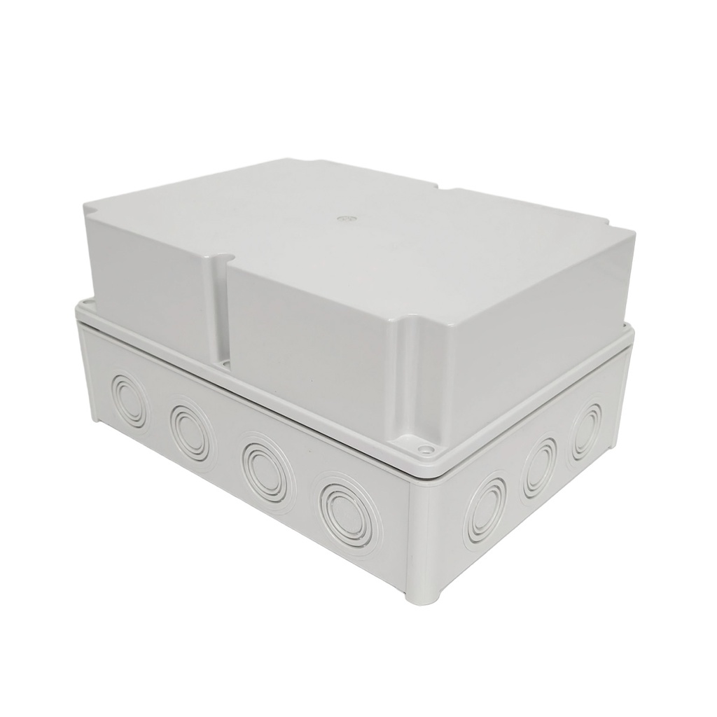 40203205 — CAJA CON KNOCKOUTS PRE-PERFORADOS PLASTICA ABS DE CONEXIONES 218X298X146.5MM. GRIS IP67