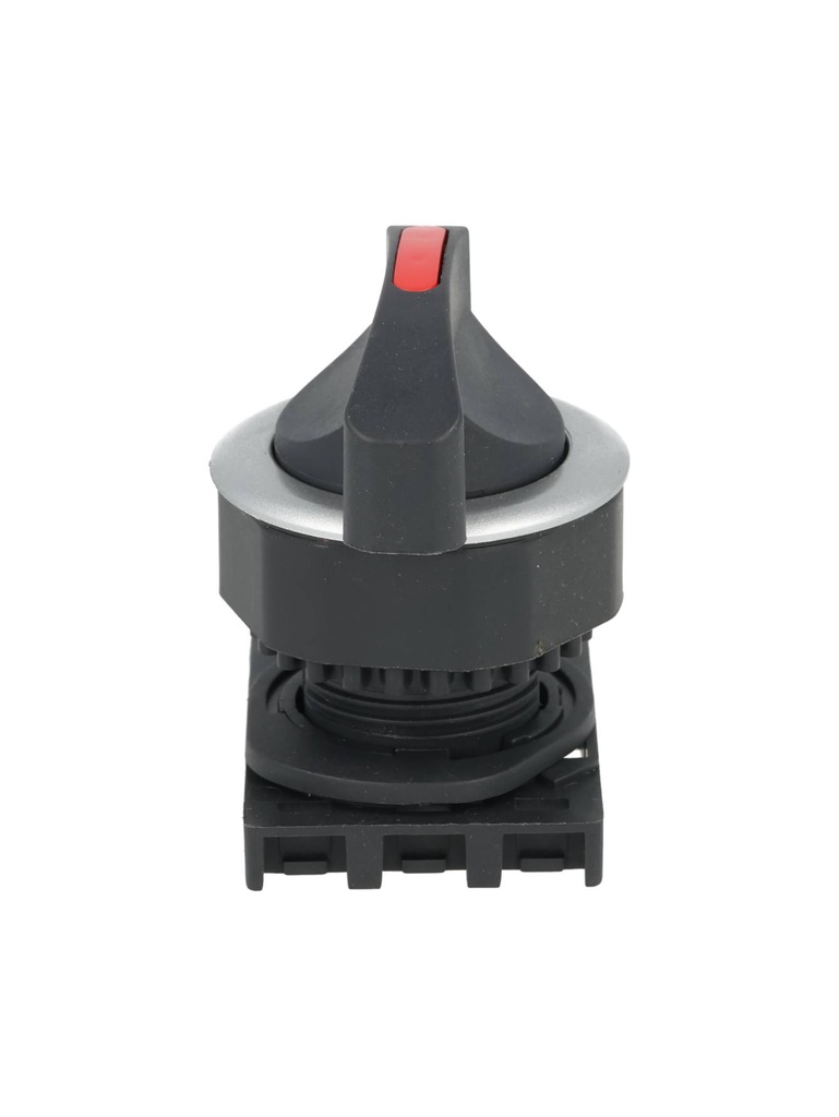 S3SF-S8R — SWITCH SELECTOR ROJO MANIJA LARGA 30mm3 POSICIONES MANTENIDO