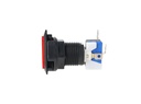 TP-TSR — SWITCH TRIANGULAR ROJO 39 X39 X 39LED 12/5VCD, CON MICROSWITCH INTERCAMBIABLE.