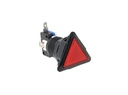 TP-TSR — SWITCH TRIANGULAR ROJO 39 X39 X 39LED 12/5VCD, CON MICROSWITCH INTERCAMBIABLE.