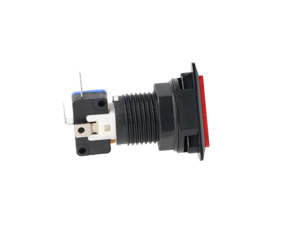 TP-TSR — SWITCH TRIANGULAR ROJO 39 X39 X 39LED 12/5VCD, CON MICROSWITCH INTERCAMBIABLE.