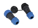 TP-SP20-S12P — CONECTORES EXTENSION/RECTO (PAR) 12PIN, IMPERMEABLES IP68, 5A/250VCA, DIAMETRO DE BARRENO 20mm, PIN COBRE CHAPEADO EN DORADO/PLATEADO