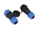 TP-SP20-S6P — CONECTORES EXTENSION/RECTO (PAR) 6PIN, IMPERMEABLES IP68, 10A/250VCA, DIAMETRO DE BARRENO 20mm, PIN COBRE CHAPEADO EN DORADO/PLATEADO