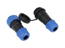 TP-SP20-S7P — CONECTORES EXTENSION/RECTO (PAR) 7PIN, IMPERMEABLES IP68, 10A/250VCA, DIAMETRO DE BARRENO 20mm, PIN COBRE CHAPEADO EN DORADO/PLATEADO