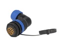 TP-SP28-AP16P — CONECTORES PANEL/ANGULO (PAR) 16PIN, IMPPERMEABLES, IP68, 5A/250VCA DIAMETRO DE BARRENO 28mm, PIN COBRE CHAPEADO EN DORADO/PLATEADO