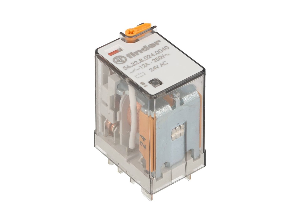 563280240040 — RELE FASTON 24VCA 2P2T 12AMP.