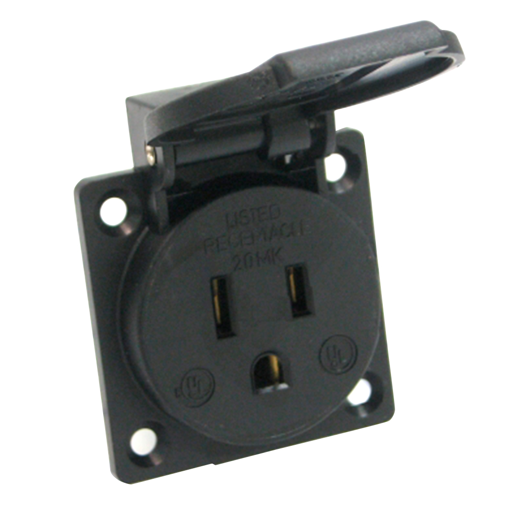 PMRBA — TOMA CORRIENTE COLOR NEGRO MONTAJE PANEL