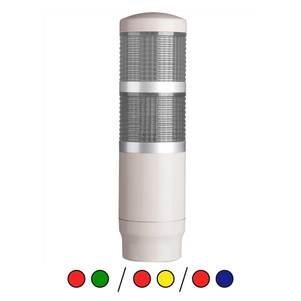 PMEF-202-2 — TORRETA IND 2 COLORES 45mm 24VCA/CD CON FLASH