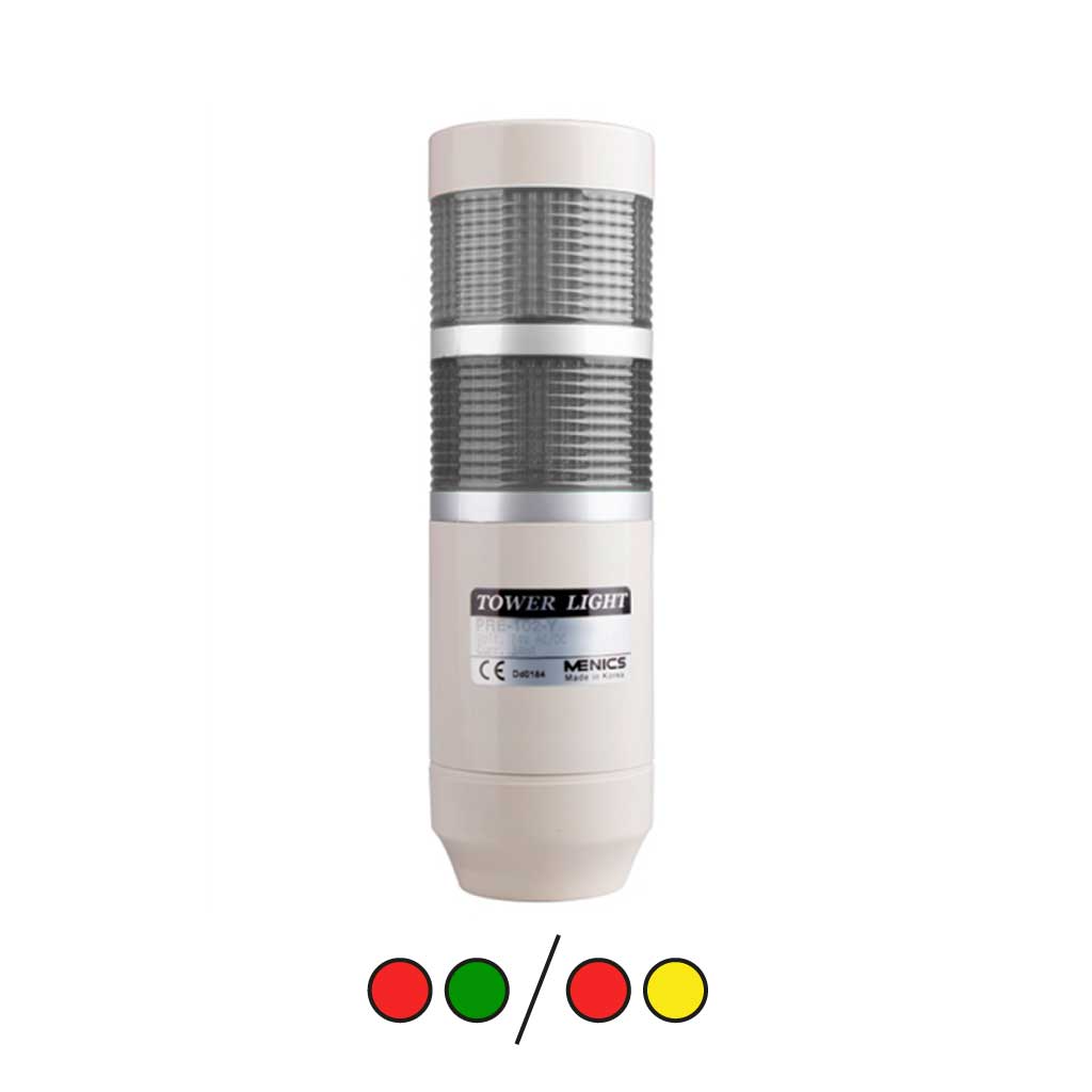 PRE-202-2 — TORRETA IND 2 COLORES 56MM 24VCA/CD