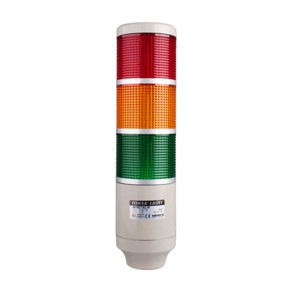 MT8C3CL-3 — TORRETA INDUSTRIAL 220VCA 3 COLORES 85mmCON FLASH