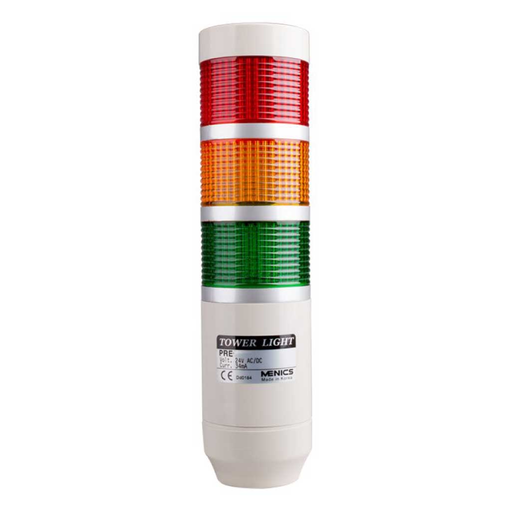 PREF-320-3 — TORRETA IND 3 COLORES 56MM 240VCA/CD