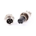 TP-GX20-4P-PK5 – CONECTORES (PAR) GX20 4 PIN MACHO/HEMBRA PARA PANEL Y EXTENSIÓN 5A/400VCA 20MM