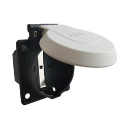 [AE12506] AE12506 — TOMA CORRIENTE COLOR GRIS MONTAJE PANEL, EUROPEO